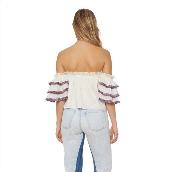 Carter Koral Crop Top White Size Extra Small - Picture 2 of 10